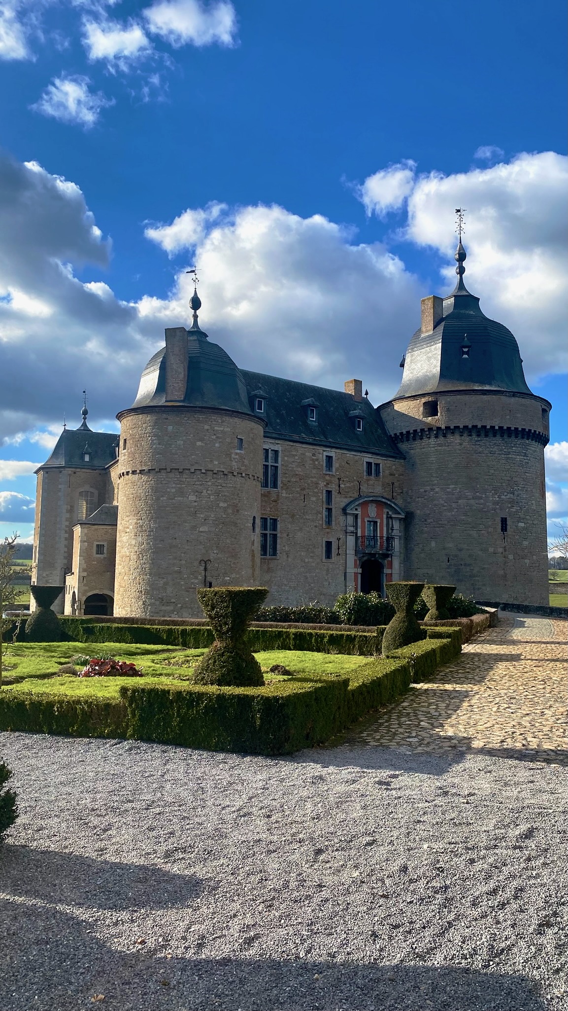 the front area of Lavaux-Sainte-Anne Castle Belgium