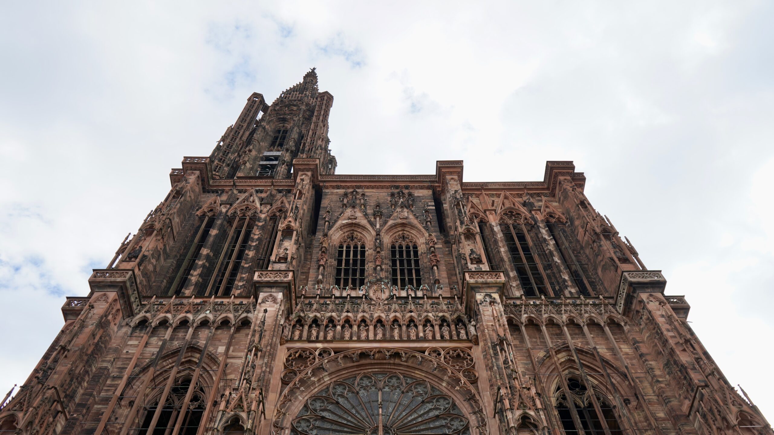 the tall facade on the strasbourg france